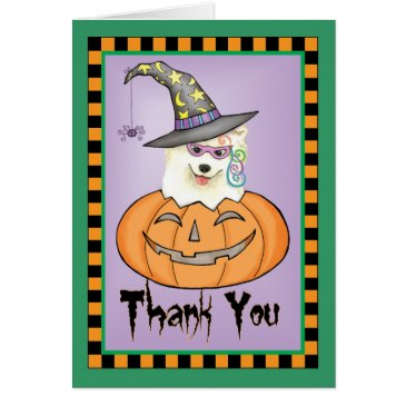 halloween samoyed thank you invitations