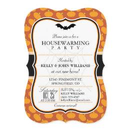 Small Halloween Themed Housewarming Party Invitation Front View