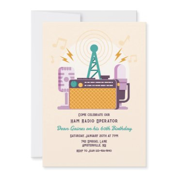 ham radio operator birthday invitation