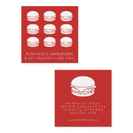 Small Hamburger Loyalty Stamp Front View