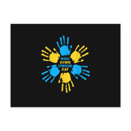 Small Hand Print World Down Syndrome Day T Shirt Women K Postinvitations Front View