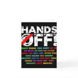 Small Hands Off Protest Saturday April 5 Men Women Invitations Front View