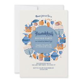 Small Hanukkah Party Invitation Front View