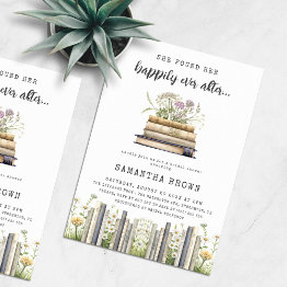 Small Happily Ever After Book Bridal Shower Invitation Front View