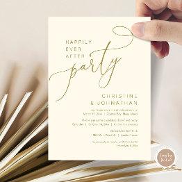 Small Happily Ever After Wedding Elopement Party Invitat Invitation Front View
