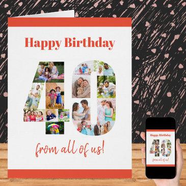 happy 40th birthday 40 number photo collage big