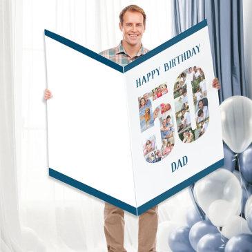 happy 50th birthday dad big 50 photo collage invitations