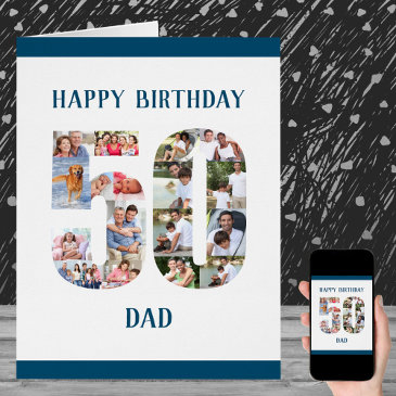 happy 50th birthday dad number 50 photo collage
