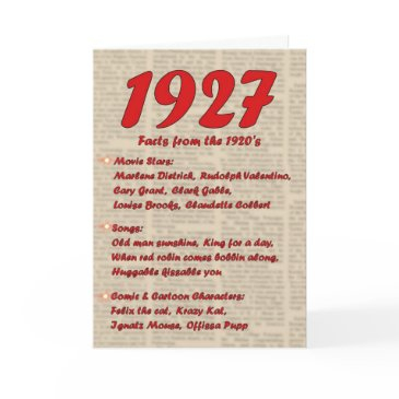 happy birthday 1927 year of birth 20's 20s twentie invitations
