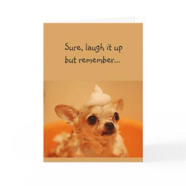 happy birthday laugh it up fun dog greeting invitations