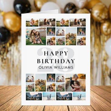 happy birthday personalized photo collage big invitations
