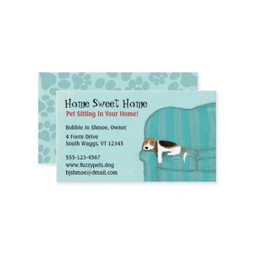 happy couch dog cute beagle pet care animal lover business invitations