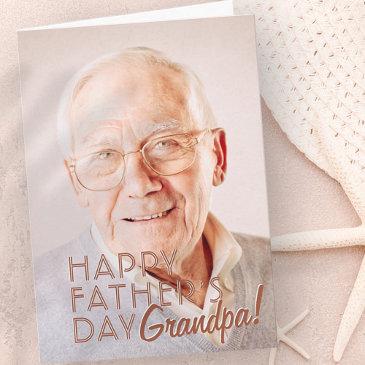 happy father's day grandpa! modern simple greeting invitations