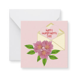 Small Happy Grand Parents Day Noteinvitations Front View