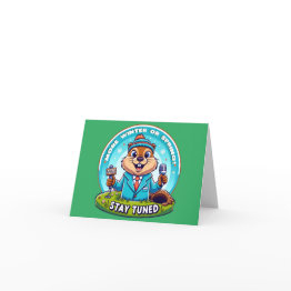 Small Happy Groundhog Day : Spring Or Winter News Report Invitations Front View