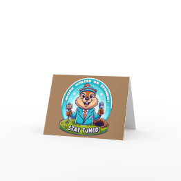 Small Happy Groundhog Day : Spring Or Winter News Report Invitations Front View