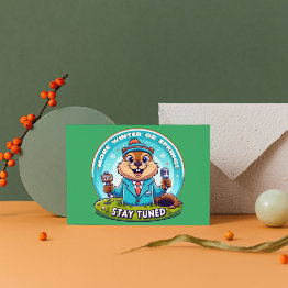 Small Happy Groundhog Day : Spring Or Winter News Report Postinvitations Front View