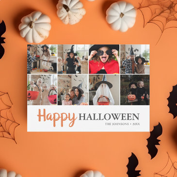 happy halloween photo collage modern invitations