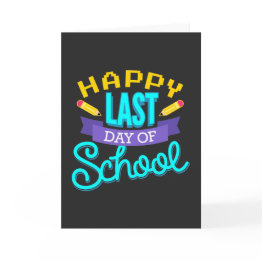 Small Happy Last Day Of School Summer Student Invitations Front View