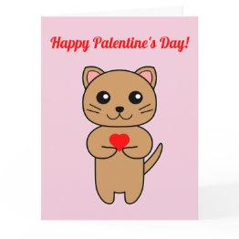 Small Happy Palentine's Day! - Pink Background Invitations Front View