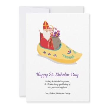 happy st nicholas nicolas klaas klaus greeting holiday invitations