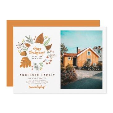 happy thanksgiving from our new home moving invitation