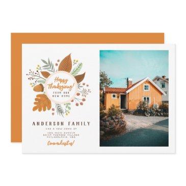 happy thanksgiving from our new home moving invitation