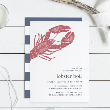 harborside | lobster boil or bake invitation
