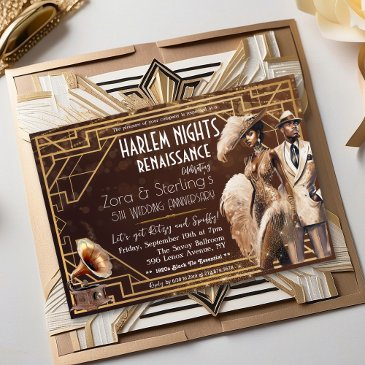 harlem nights gatsby 1920s african american invitation