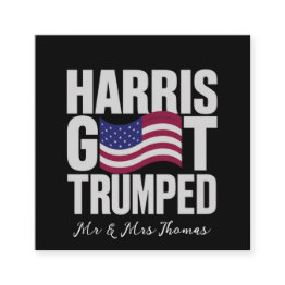 Small Harris Got Trumped The Ultimate Political Humor Square Business Invitations Front View