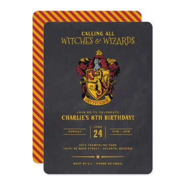 harry potter birthday | gryffindor chalkboard invitation