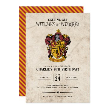 harry potter birthday | gryffindor invitation