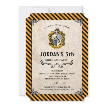 harry potter birthday | hufflepuff invitation