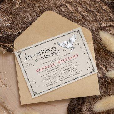 harry potter | hedwig baby sprinkle invitation