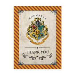 Small Harry Potter | Hogwarts Birthday Thank You Postinvitations Front View