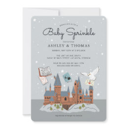Small Harry Potter | Hogwarts Castle Baby Sprinkle Invitation Front View