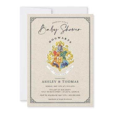 harry potter | hogwarts crest baby shower invitati invitation