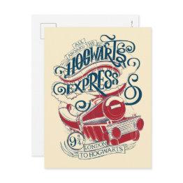 Small Harry Potter | Hogwarts Express Typography Postinvitations Front View