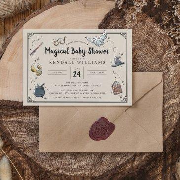 harry potter magical baby sprinkle invitation