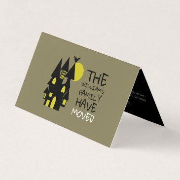 haunted house, change of address invitations