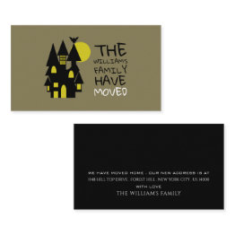 Small Haunted House, Change Of Address Invitations Front View
