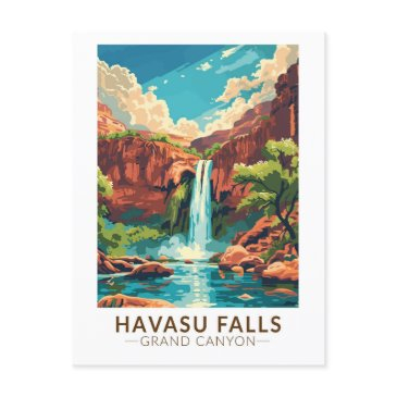havasu falls grand canyon travel art vintage postinvitations