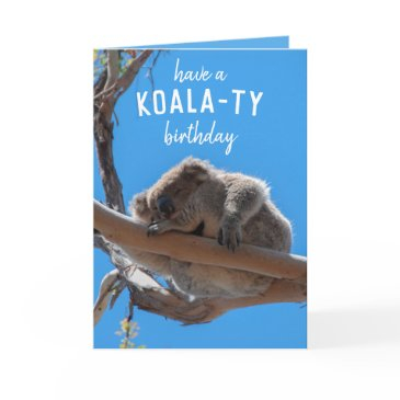 have a koala-ty funny animal birthday invitations