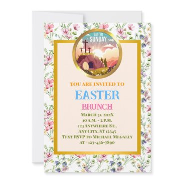 he is risen and celebration of resurrection sunday invitation