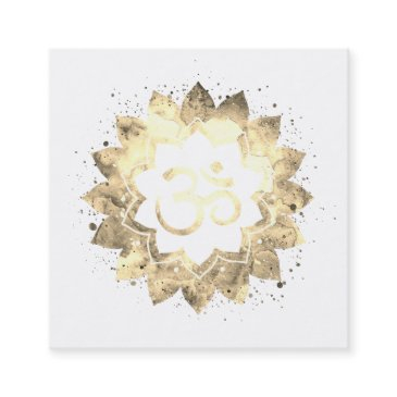 *~* healing energy mandala lotus aum om symbol square business invitations