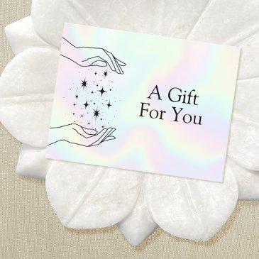 healing hands holographic gift certificate