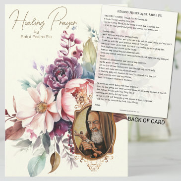 healing prayer by st. padre pio prayer invitations