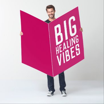healing vibes get well giant biggest pink invitations