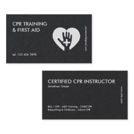 Small Health And Safety Cpr Instructor Business Invitations Front View