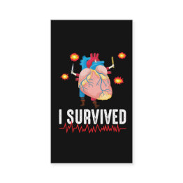 Small Heart Attack Survior Warrior Heart Disease Bypass Business Invitations Front View